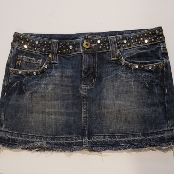 Miss Me Dresses & Skirts - Miss Me | Denim Rhinestone Skirt